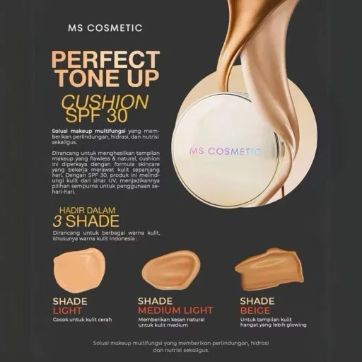 Ms Glow Ms Cosmetic Perfect Tone Up Cushion Spf 30 Original || Cushion Ms Glow