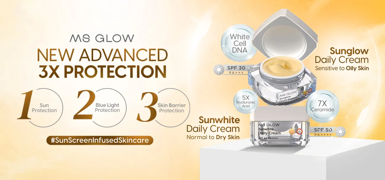 sunglow dan sunwhite daily cream